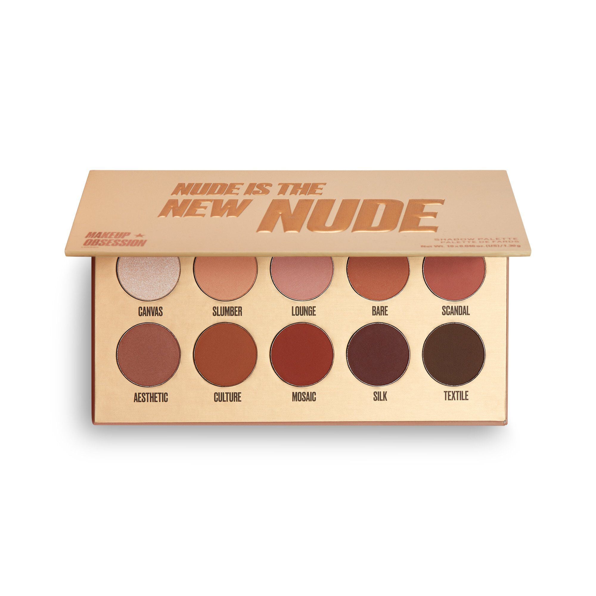 Obsession Nude ist die neue Nude-Lidschatten-Palette 10 X1.3 Gr 