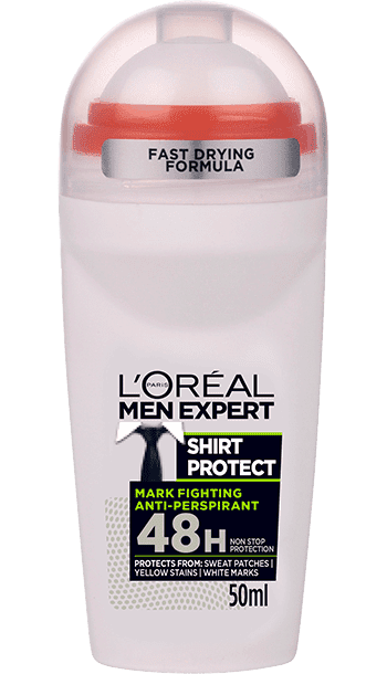 Paris Men Expert Shirt Protect Déodorant Roll-On Anti-Transpirant 48H 50 ml