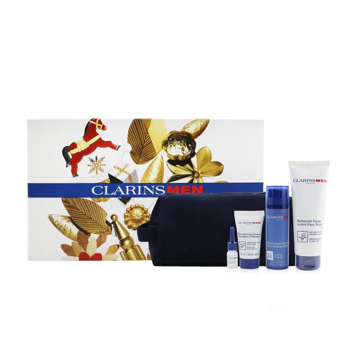Men Day Cream 50 ml Set Facial Balm 50 ml & Active Face Wash 125 ml & Shower Gel 30 ml & Ease Oil 3 ml & Beutel 